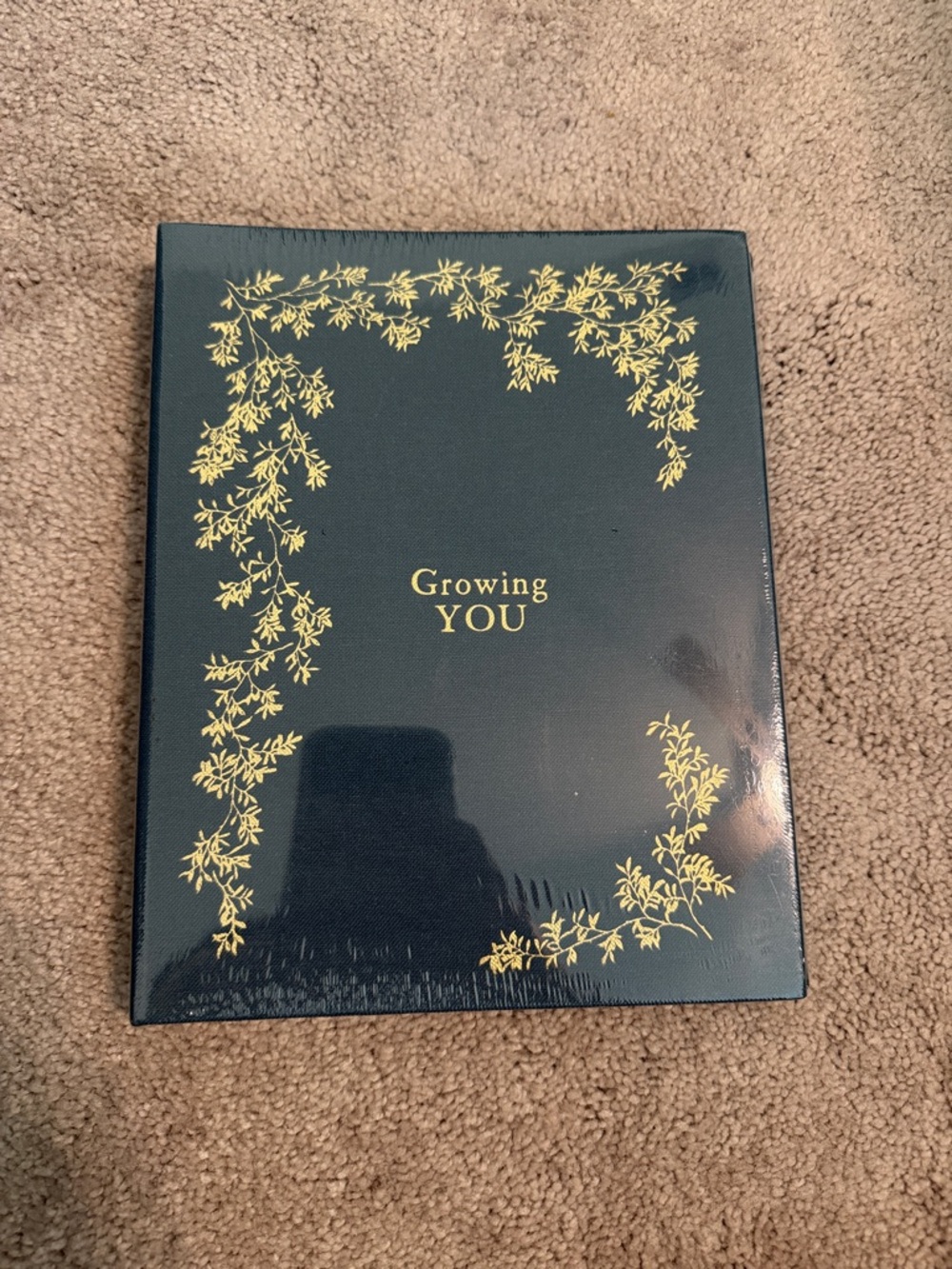 "Growing YOU" Navy and Gold Decorative pregnancy Journal